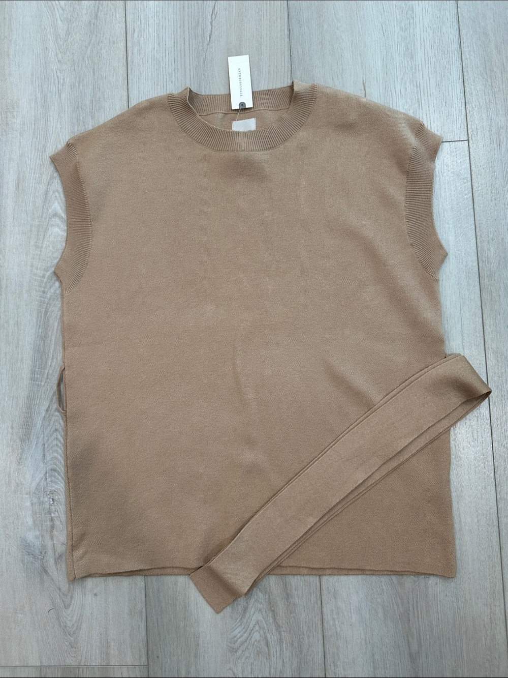 Maeve by Anthropologie Sleeveless Knit Sweater Vest  with waist tie NWT
